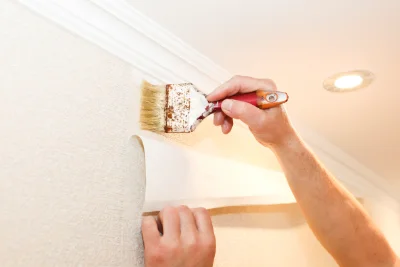 Pose de papier peint à Amathay-Vésigneux — revêtements muraux et toiles de verre